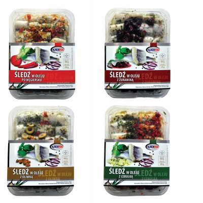 Śledziki cztery smaki 450g