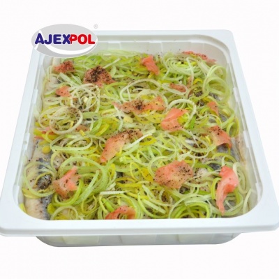 Śledź w oleju z porem i imbirem 2kg.